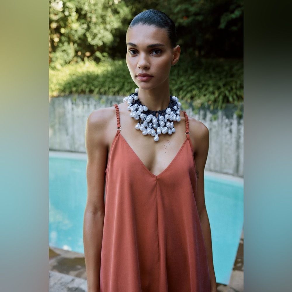 Slip Maxi Dress in Terracotta — Women - Picture 3 of 13